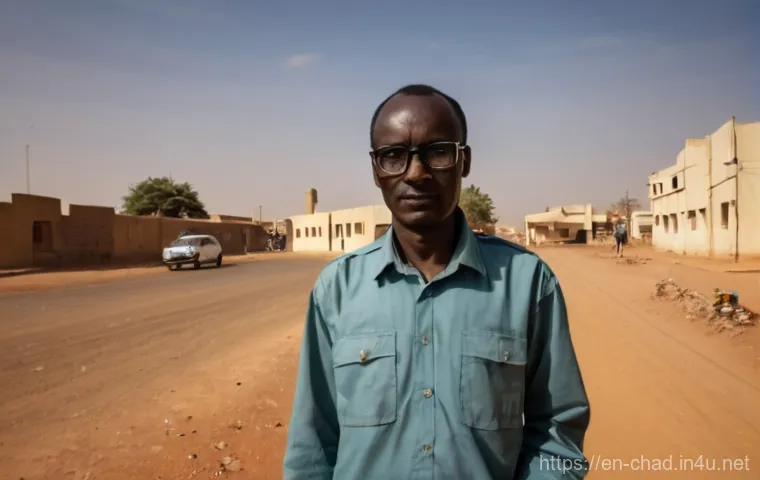 차드의 인터넷 검열과 미디어 환경 - **Prompt 1: The Entrepreneur's Frustration**
    "A candid, realistic photograph capturing a young C...