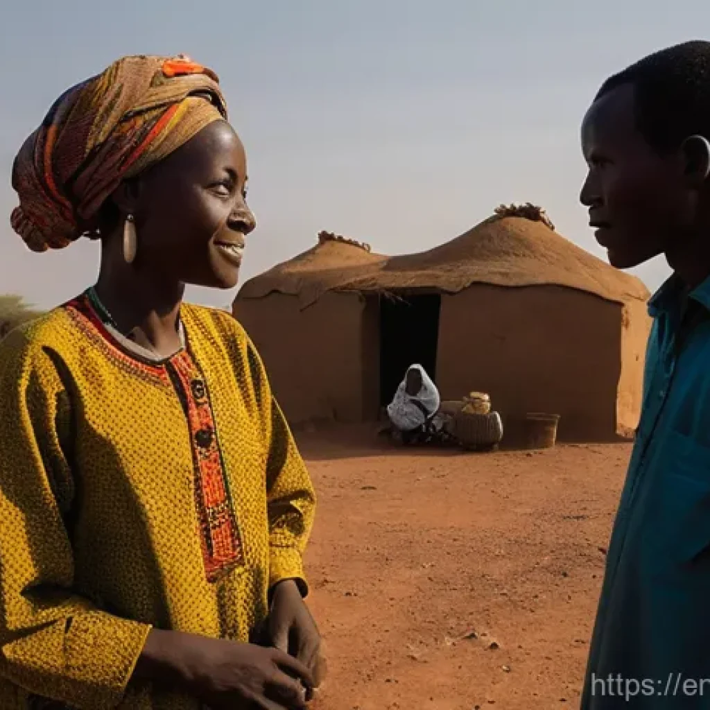 차드의 영화 및 엔터테인먼트 산업 - **Prompt: The Spirit of Chadian Cinema: Authentic Narratives and Visual Poetry**
    A wide shot cap...