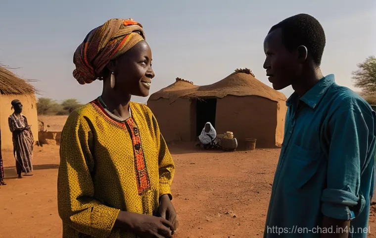 차드의 영화 및 엔터테인먼트 산업 - **Prompt: The Spirit of Chadian Cinema: Authentic Narratives and Visual Poetry**
    A wide shot cap...