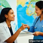 차드 여행 시 건강 주의사항 - **Prompt:** A diverse female traveler, mid-30s, dressed in a loose-fitting, modest linen shirt and t...